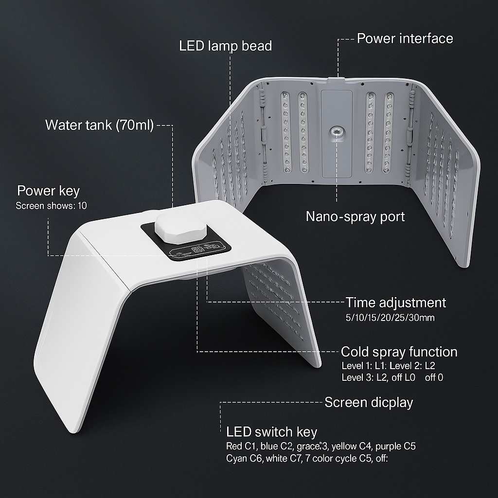 7-Color LED Photon Therapy Machine